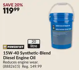 Princess Auto 15W-40 Synthetic-Blend Diesel Engine Oil offer