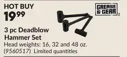 Princess Auto 3 pc Deadblow Hammer Set offer