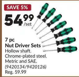 Princess Auto 7 pc Nut Driver Sets offer