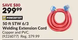 Princess Auto 50 ft STW 6/3 Welding Extension Cord offer