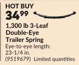 Princess Auto 1,300 lb 3-Leaf Double-Eye Trailer Spring offer