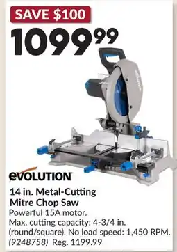 Princess Auto 14 in. Metal-Cutting Mitre Chop Saw offer