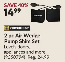 Princess Auto 2 pc Air Wedge Pump Shim Set offer