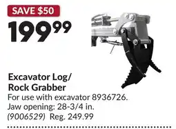 Princess Auto Excavator Log/Rock Grabber offer