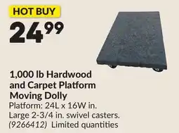Princess Auto 1,000 lb Hardwood and Carpet Platform Moving Dolly offer