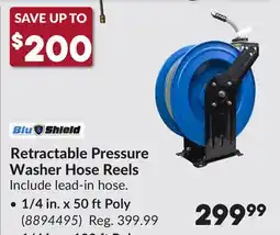 Princess Auto Retractable Pressure Washer Hose Reels offer