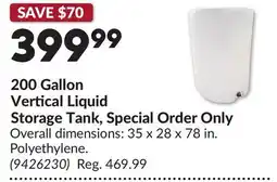 Princess Auto 200 Gallon Vertical Liquid Storage Tank offer