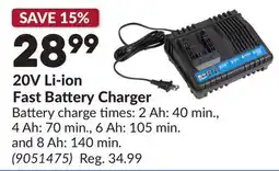 Princess Auto 20V Li-ion Fast Battery Charger offer