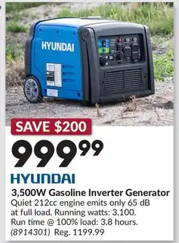 Princess Auto 3,500W Gasoline Inverter Generator offer