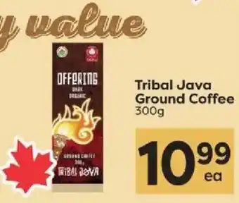 Offering tribal java ground coffee
