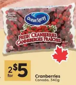 Quality Foods Ocean Spray fresh cranberries offer