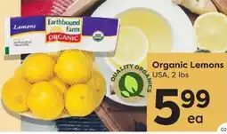 Quality Foods Earthbound Farm organic lemons offer