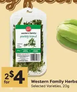 Quality Foods Western Family Herbs offer