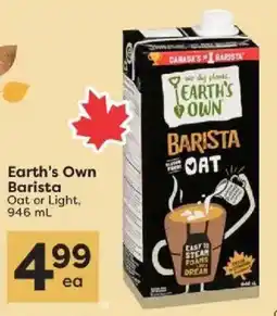 Quality Foods Earth's Own Barista Oat offer
