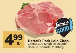 Quality Foods Hertel's pork loin chop offer