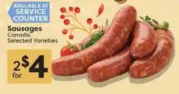 Quality Foods Sausages offer
