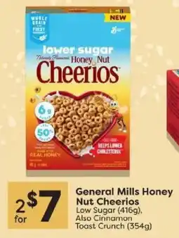 Quality Foods General Mills Honey Nut Cheerios offer