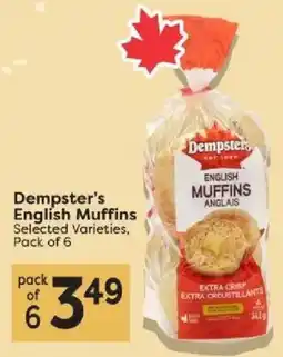 Quality Foods Dempster's English Muffins offer