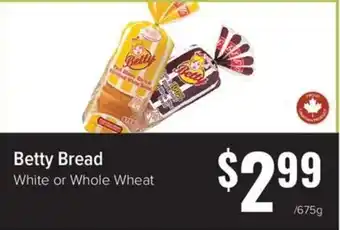 Betty Bread White or Whole Wheat