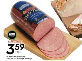 Sobeys Schneiders Summer Sausage or Thuringer Sausage offer