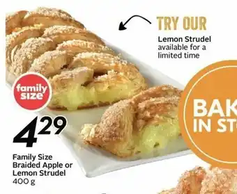 Sobeys Family Size Braided Apple or Lemon Strudel offer