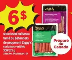 Maxi Ziggys saucisson kolbassa fumé ou bâtonnets de pepperoni offer