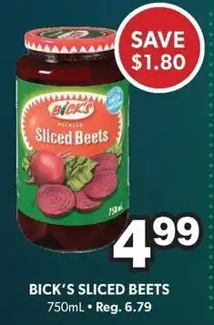 Colemans Bick's sliced beets offer