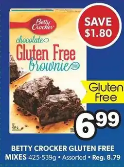 Colemans Betty Crocker gluten free mixes offer