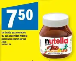Maxi nutella hazelnut or peanut spread offer