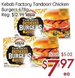 Sunny Food Mart Kebab tandoori chicken burgers offer