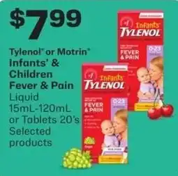 IDA Pharmacy Tylenol infants & childrens fever & pain offer