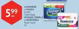IDA Pharmacy Cashmere or Purex toilet paper sponge towels or bonterra paper towel offer