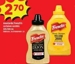 Maxi French's mustard certaines variétés offer