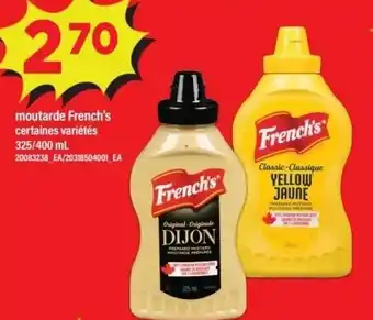 French's mustard certaines variétés