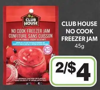 Club House no cook freezer jam
