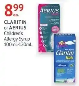 IDA Pharmacy Claritin or Aerius Children's Allergy Syrup offer