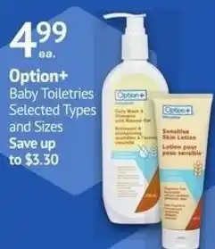 IDA Pharmacy Option+ baby toiletries offer