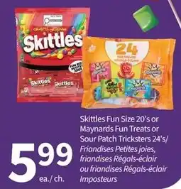 Pharmasave Skittles Fun Treats or Sour Patch Tricksters offer