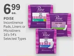 IDA Pharmacy Poise Incontinence Pads Liners or Microliners offer