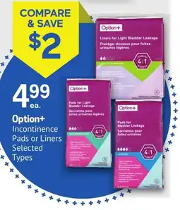 IDA Pharmacy Option+ Incontinence Pads or Liners offer
