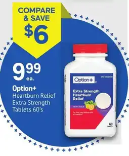 IDA Pharmacy Option+ Heartburn Relief Extra Strength Tablets offer