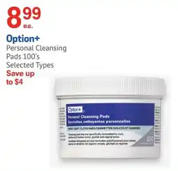 IDA Pharmacy Option+ personal cleansing pads offer