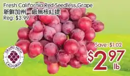 Sunny Food Mart Fresh California Red Seedless Grape offer