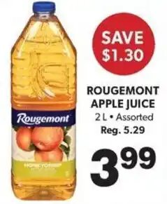 Colemans Rougemont apple juice offer
