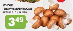 Colemans Whole brown mushrooms offer