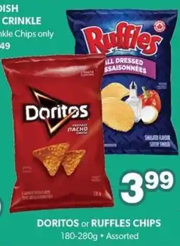 Colemans Doritos or Ruffles chips offer