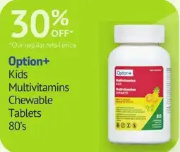 IDA Pharmacy Option+ kids multivitamins chewable tablets offer