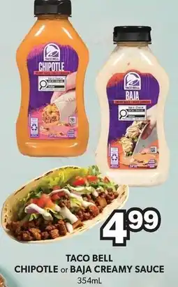 Colemans Taco Bell Chipotle or Baja Creamy Sauce offer