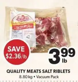Colemans Quality meats salt riblets offer