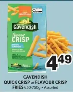 Colemans Cavendish quick crisp or flavour crisp fries offer
